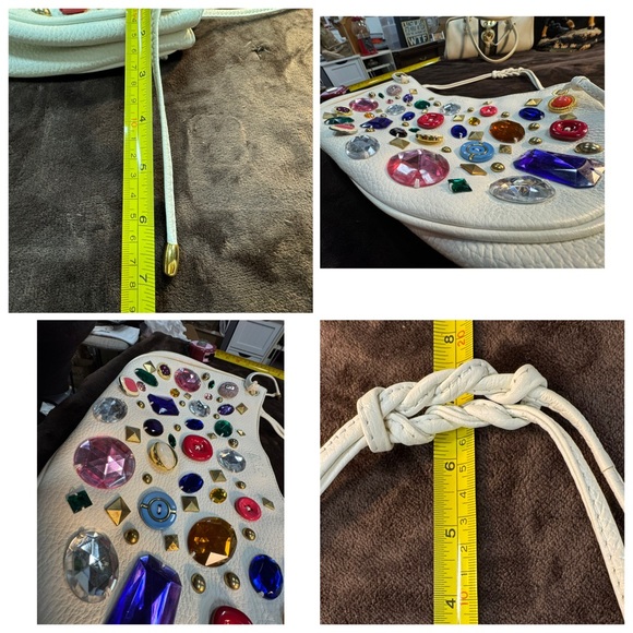 Dolce and Gabbana Authentic and Rare White Handbag with jeweled embellishments - Picture 8 of 8